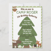 Camping Birthday Uitnodiging (Voorkant)