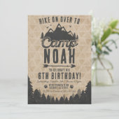 Camping Birthday Uitnodiging (Staand voorkant)