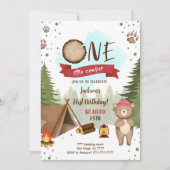 Camping Birthday Uitnodiging (Voorkant)