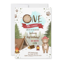 Camping Birthday Uitnodiging