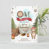 Camping Birthday Uitnodiging (Staand voorkant)