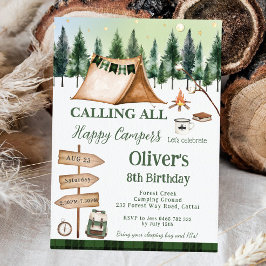Camping Bonfire Campfire S'mores Outdoor Verjaarda Kaart