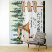 Camping Bonfire Campfire S'mores Outdoor Verjaarda Wandkleed (In situ)