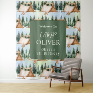Camping Bonfire Campfire S'mores Outdoor Verjaarda Wandkleed