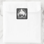 Camping Bonfire Gift Vierkante Sticker (Tas)