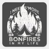 Camping Bonfire Gift Vierkante Sticker (Voorkant)