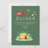 Camping Bonfire Outdoor Adventure Verjaardag Kaart (Voorkant)