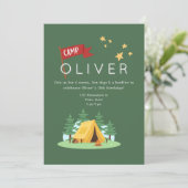 Camping Bonfire Outdoor Adventure Verjaardag Kaart (Staand voorkant)