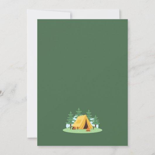 Camping Bonfire Outdoor Adventure Verjaardag Kaart (Achterkant)