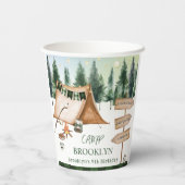 Camping Bonfire S'mores Verjaardag Outdoor Papieren Bekers (Achterkant)