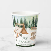 Camping Bonfire S'mores Verjaardag Outdoor Papieren Bekers (Voorkant)