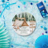 Camping Bonfire S'mores Verjaardag Outdoor Papieren Bordje (Feest)