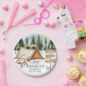 Camping Bonfire S'mores Verjaardag Outdoor Papieren Bordje (Feest)