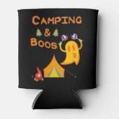 Camping & Boos Geesten Wijn Camping Halloween Blikjeskoeler (Voorkant)