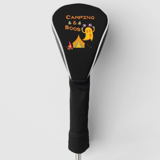 Camping & Boos Geesten Wijn Camping Halloween Golfheadcover (Voorkant)