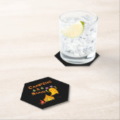 Camping & Boos Geesten Wijn Camping Halloween Kartonnen Onderzetters (Insitu)