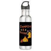 Camping & Boos Geesten Wijn Camping Halloween Waterfles (Voorkant)