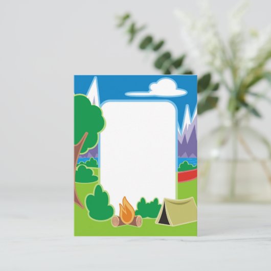 Camping Border Briefkaart (Staand voorkant)