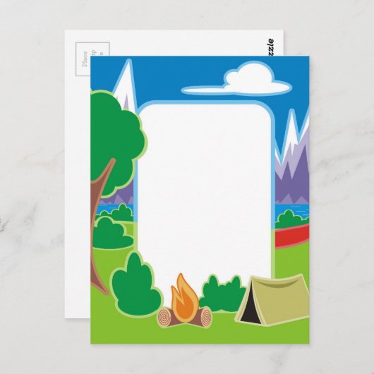 Camping Border Briefkaart (Voorkant / Achterkant)