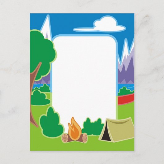 Camping Border Briefkaart (Voorkant)
