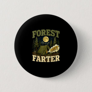 Camping bos fart tent humor ronde button 5,7 cm
