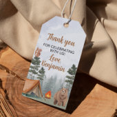 Camping Bos Verjaardagsfeestje Dank u Label Cadeaulabel