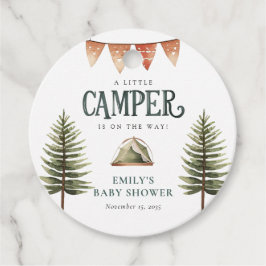 Camping Bos Waterverf Baby shower Bedankjes Labels