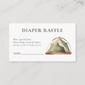 Camping Bos Waterverf Baby shower Informatiekaartje (Voorkant)