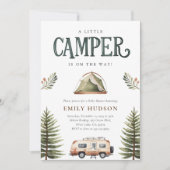 Camping Bos Waterverf Baby shower Kaart (Voorkant)