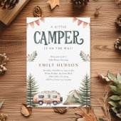 Camping Bos Waterverf Baby shower Kaart
