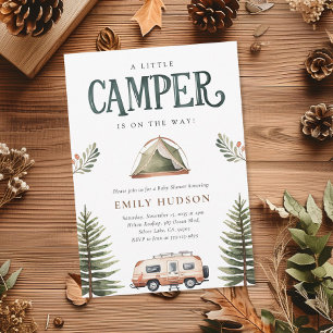 Camping Bos Waterverf Baby shower Kaart