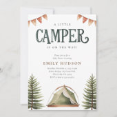 Camping Bos Waterverf Baby shower Kaart (Voorkant)