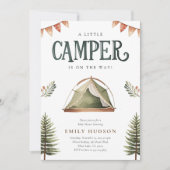 Camping Bos Waterverf Baby shower Kaart (Voorkant)