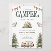 Camping Bos Waterverf Baby shower Kaart (Voorkant)