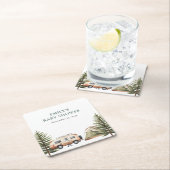 Camping Bos Waterverf Baby shower Kartonnen Onderzetters (Insitu)