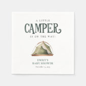 Camping Bos Waterverf Baby shower Servet (Voorkant)