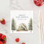 Camping Bos Waterverf Baby shower Servet (Insitu)