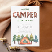 Camping Bos Waterverf Baby shower Uitnodiging