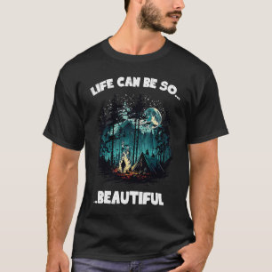 Camping Bos Wereld Verkennen Rugzakker Natuur Tien T-shirt