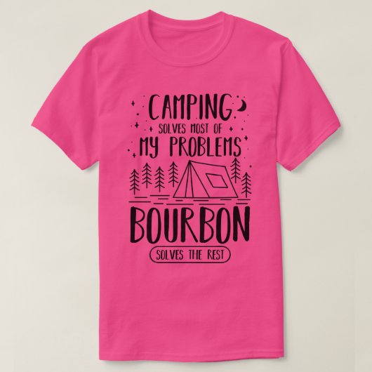 Camping Bourbon Grappig 1 T-shirt (Design voorkant)