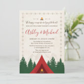 Camping Bridal Shower-uitnodiging Kaart (Staand voorkant)