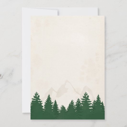 Camping Bridal Shower-uitnodiging Kaart (Achterkant)