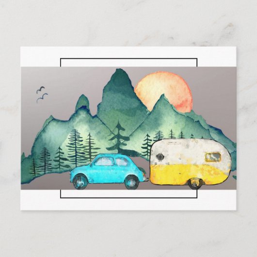 Camping Briefkaart (Voorkant)