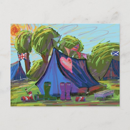 Camping Briefkaart (Voorkant)