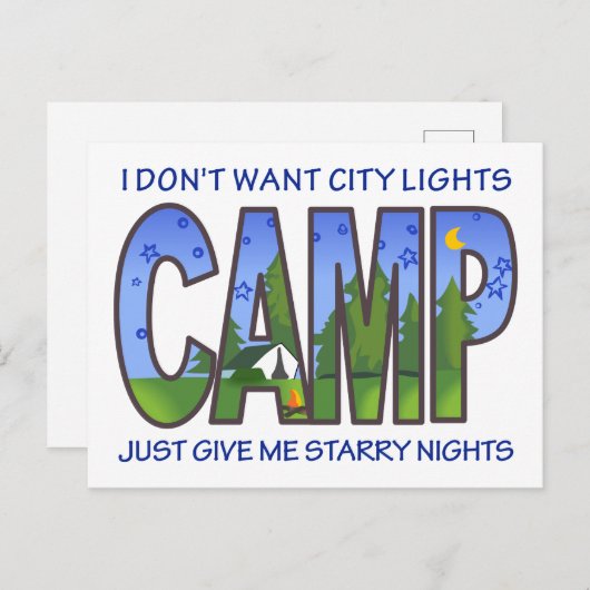 Camping Briefkaart (Voorkant / Achterkant)