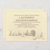 Camping bruids douche uitnodiging (Voorkant / Achterkant)