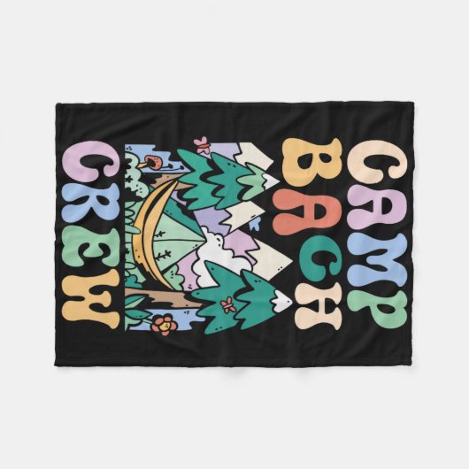 Camping Bruidsfeest Kamp Bachelorette Kamp Bach C Fleece Deken (Voorkant (Horizontaal))