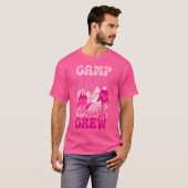 Camping Bruidsfeest Kampeer Afscheidsceremonie Kam T-shirt (Voorkant volledig)