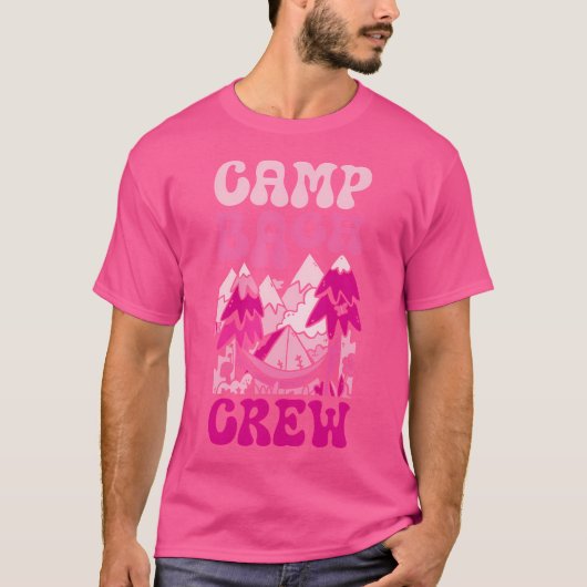 Camping Bruidsfeest Kampeer Afscheidsceremonie Kam T-shirt (Voorkant)