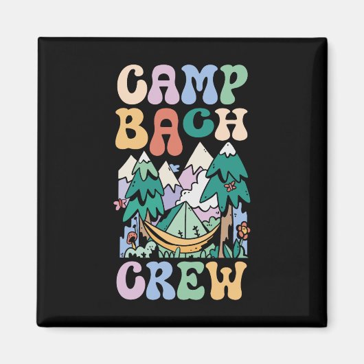 Camping Bruidsfeest Kampeer Bachelorette Kampeer B Magneet (Voorkant)